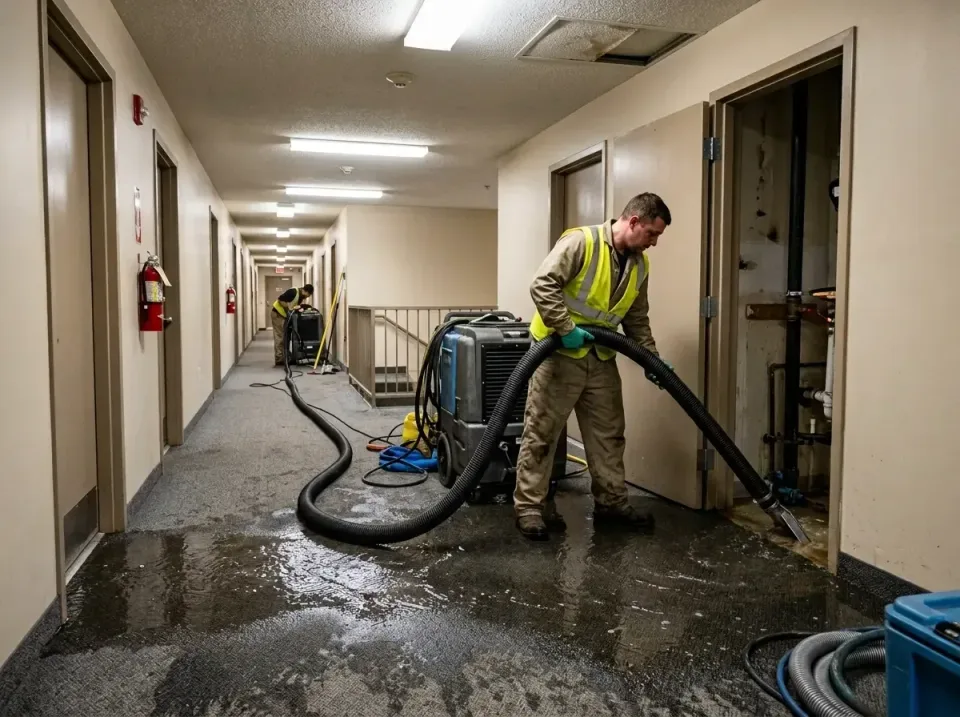 multi-unit-apartment-hallway-f-005 — frequently asked questions, Emergency Burst Pipe Water Extraction & Removal in Evansdal…